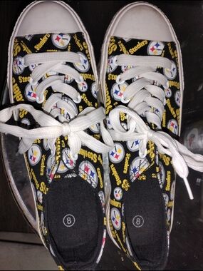Pittsburgh Steelers Black and Yellow Women's Sneakers